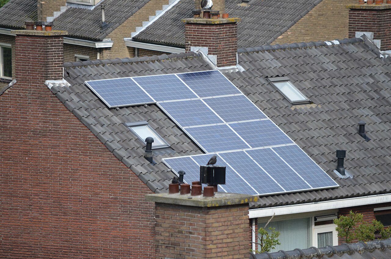 Solar panel on a roof The Netherlands 2