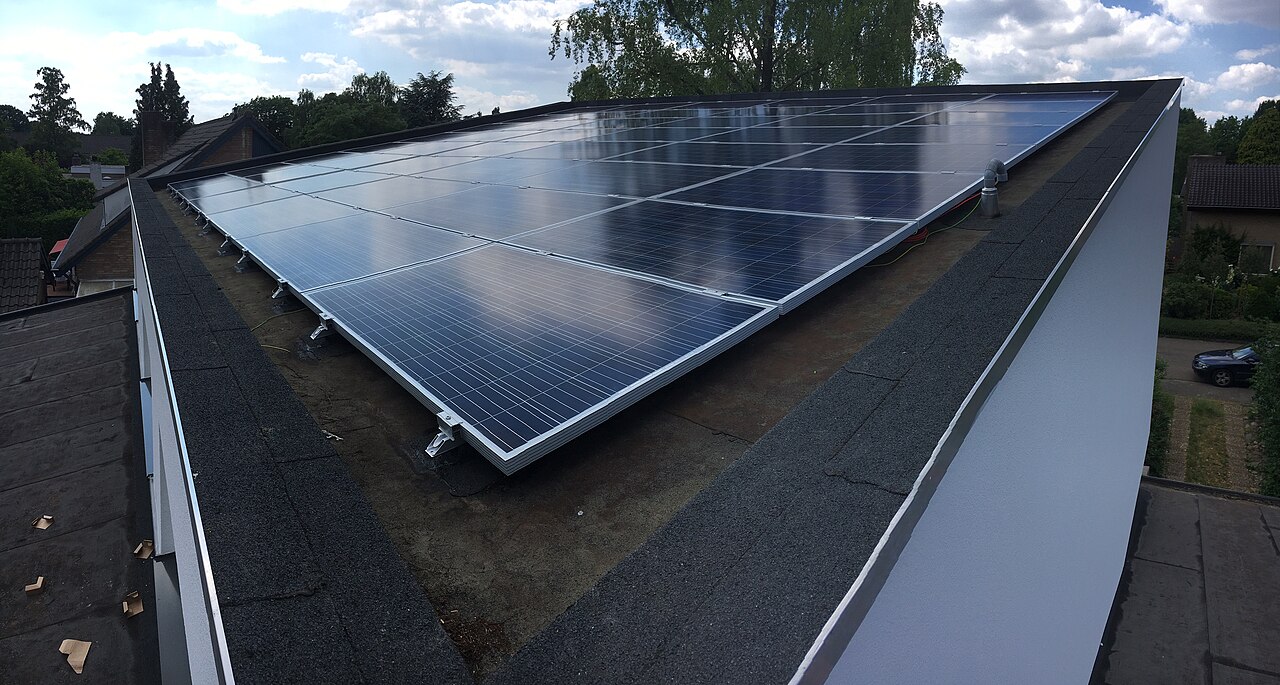 Dak met panelen