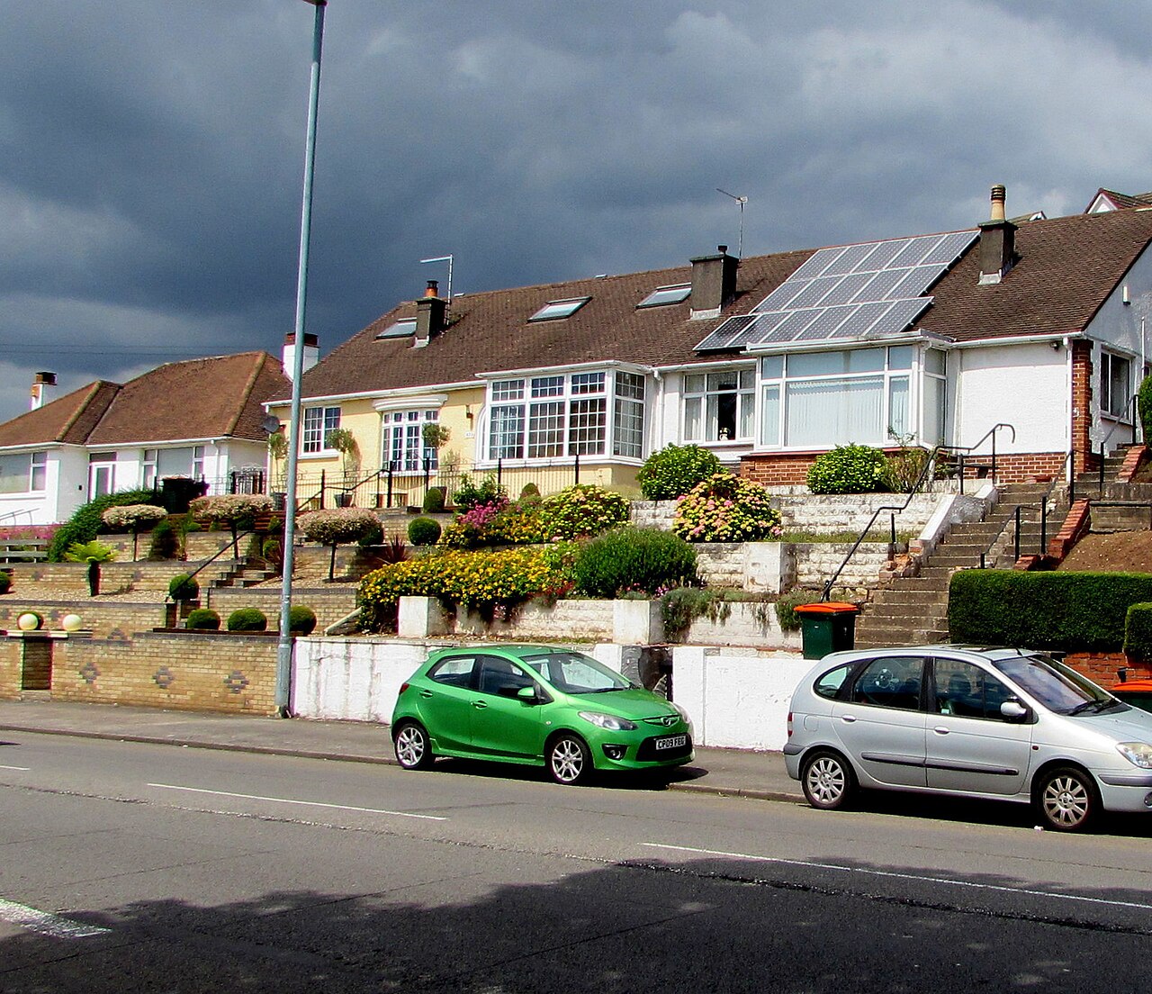 Rooftop solar panels, Chepstow Road, Newport - geograph.org.uk - 6188612