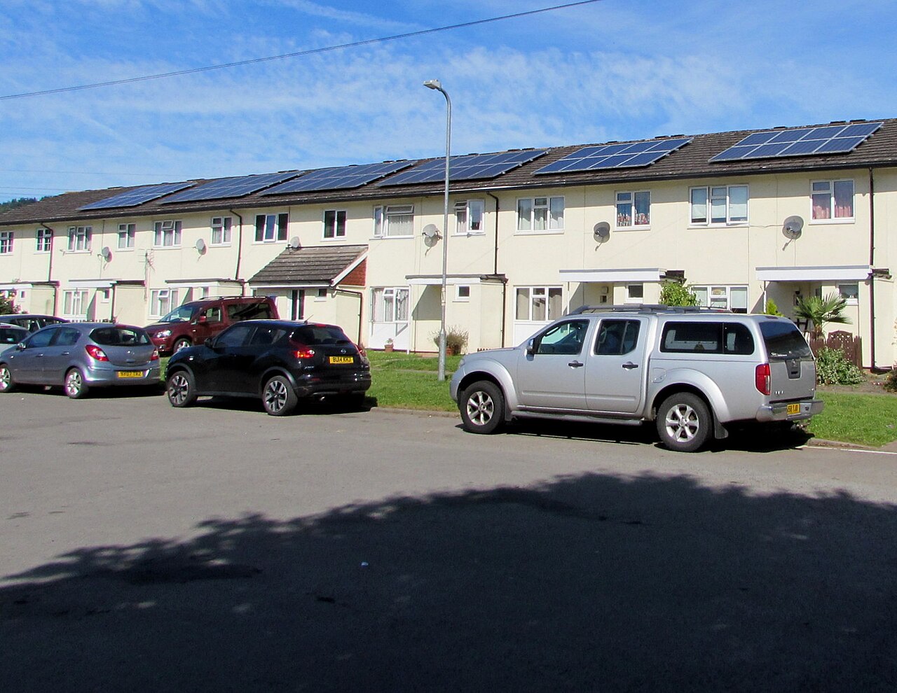 Rooftop solar panels, Kings Fee, Monmouth - geograph.org.uk - 6534025