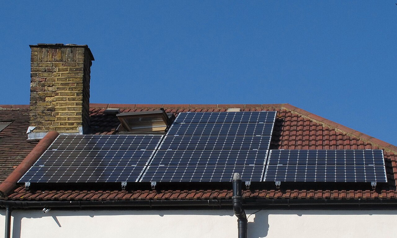 Installation of solar PV panels - panels in place - geograph.org.uk - 2624288